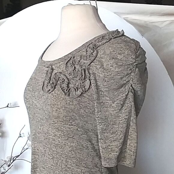 Puff Sleeve Y2K Ribbon Ruched Gathered   Green Ruffle Cottage Victorian … - Picture 10 of 13